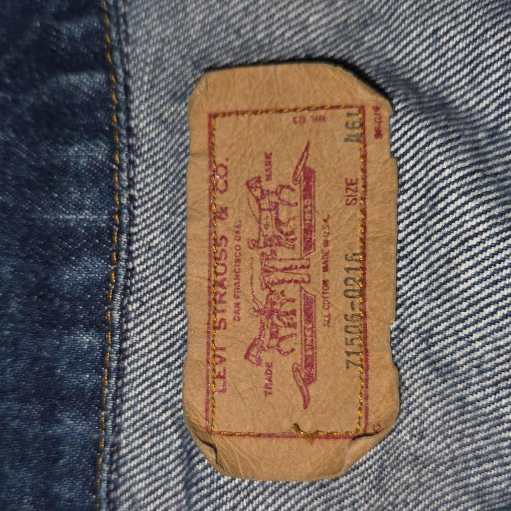 Levi Classic Vintage Blue Denim Jacket 46 L Womens Large - Picture 2 of 9